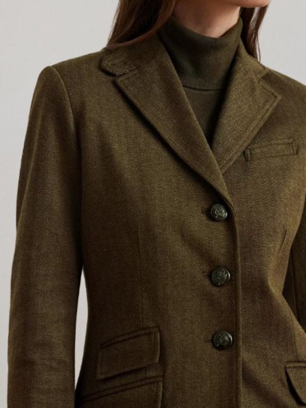 Ralph Lauren Herringbone Jacquard Blazer - Picture 2 of 7